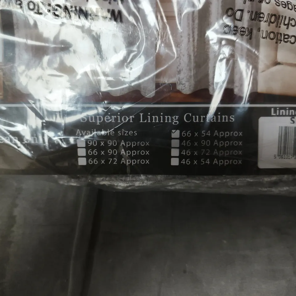 SELENE SUPERIOR LINING CURTAINS. SIZE 66 X 54 APPROX