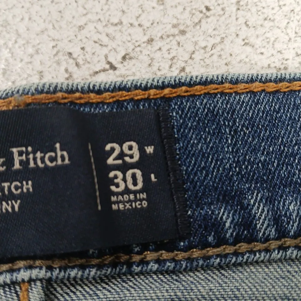 ABERCROMBIE & FITCH JEANS – MEN'S ATHLETIC SKINNY, SIGNATURE STRETCH, 29W X 30L