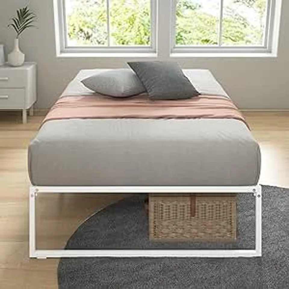 ZINUS 3FT SINGLE BED FRAME LORELEI -90X190CM-WHITE COLOR