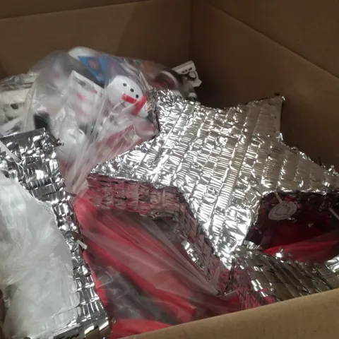 PALLET CONTAINING ASSORTED CHRISTMAS PRODUCTS & DECORATIONS INCLUDING POINSETTIA WREATHS, RATTAN WREATHS, STAR PINATAS, SNOWMAN SOAP DISPENSERS & CHRISTMAS STORAGE