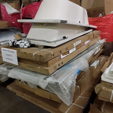 PALLET OF ASSORTED SHOWER PANELS, BASIN & BATH TUBS