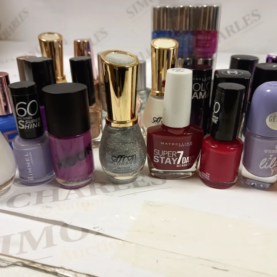 PREMIUM BRANDED NAIL POLISH LACQUER COLLECTION APPROX. 25 ITEMS 