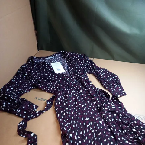 BAUKJEN DARK CHERRY LEOPARD SIZE 10 HARPER DRESS