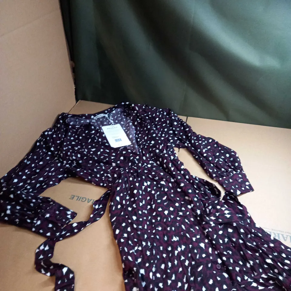 BAUKJEN DARK CHERRY LEOPARD SIZE 10 HARPER DRESS