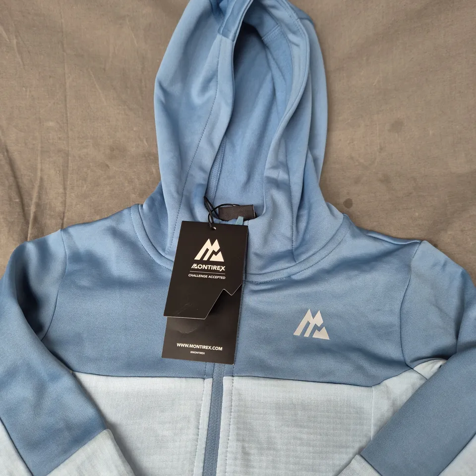 MONTREX COLOUR-BLOCK ZIP HOODIE JACKET – BLUE - SIZE 4/5 YEARS - KIDS