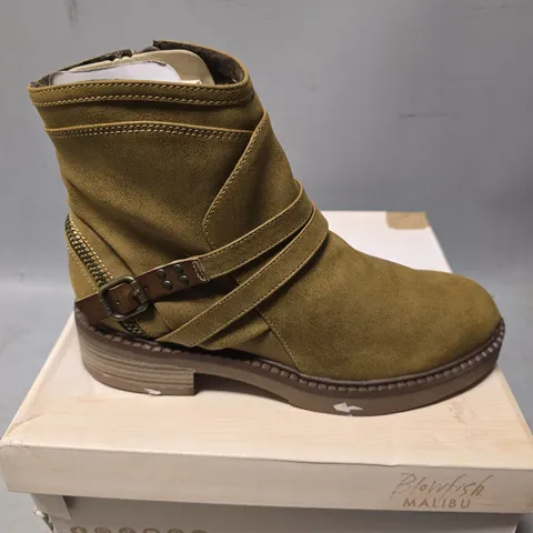 BOXED BLOWFISH MALIBU ANKLE BOOTS, RUST - UK SIZE 7