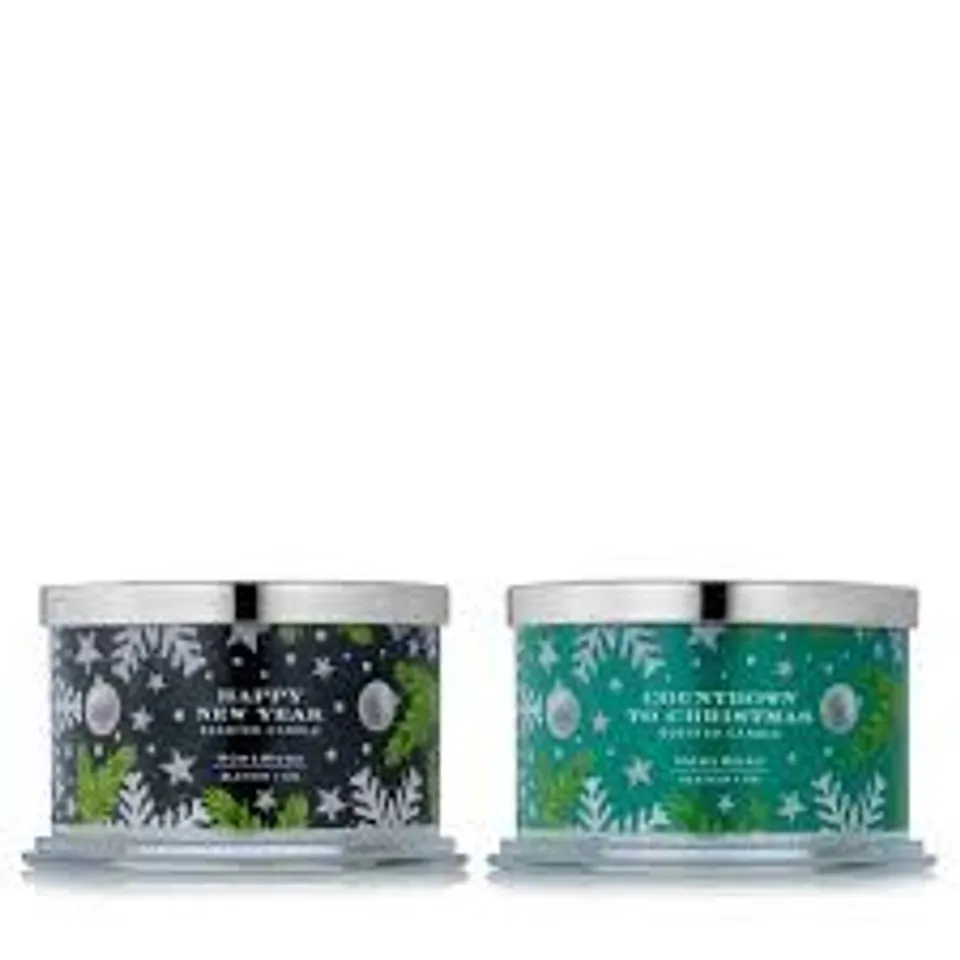 HOMEWORX BY SLATKIN AND CO SET OF 2 18OZ CANDLES COUNTDOWN