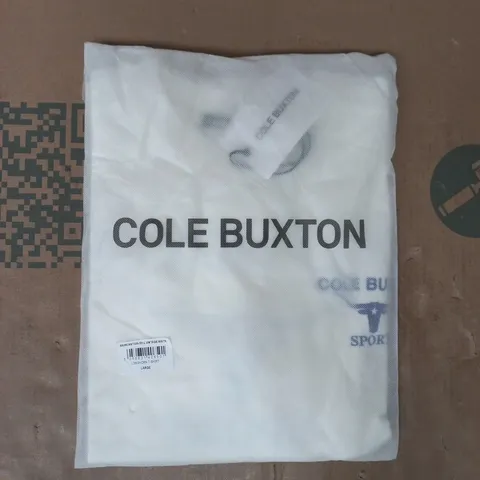 BAGGED COLE BUXTON LONGHORN T-SHIRT IN VINTAGE WHITE SIZE LARGE