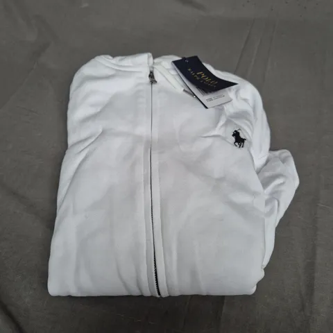 POLO RALPH LAUREN WHITE JACKET WITH HOOD - XXL