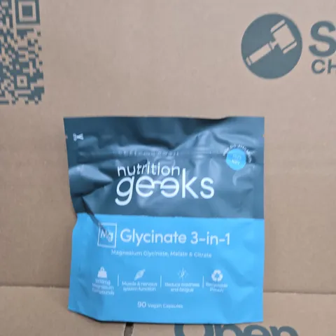 NUTRITION GEEKS GLYCINATE 3-IN-1 MAGNESIUM GLYCINATE, MALTOSE & CITRATE – 90 VEGAN CAPSULES