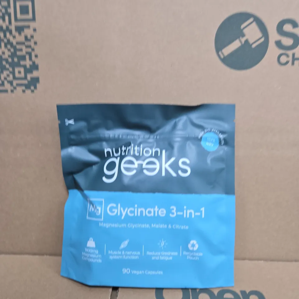 NUTRITION GEEKS GLYCINATE 3-IN-1 MAGNESIUM GLYCINATE, MALTOSE & CITRATE – 90 VEGAN CAPSULES