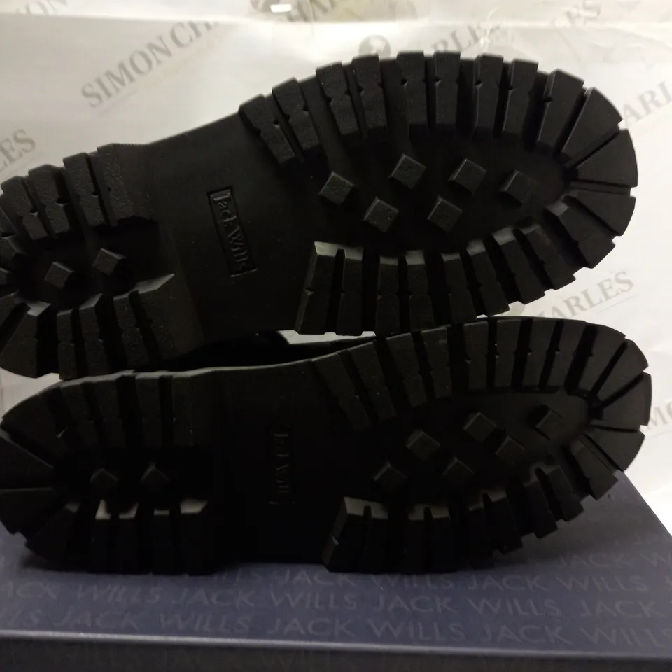JACK WILLS BLACK LACE-UP COMBAT BOOTS - SIZE 10