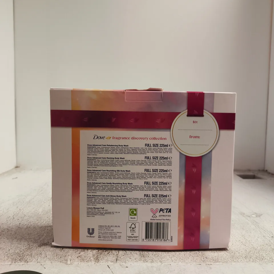 DOVE FRAGRANCE DISCOVERY COLLECTION BODY WASH GIFT SET – 5 X 225ML