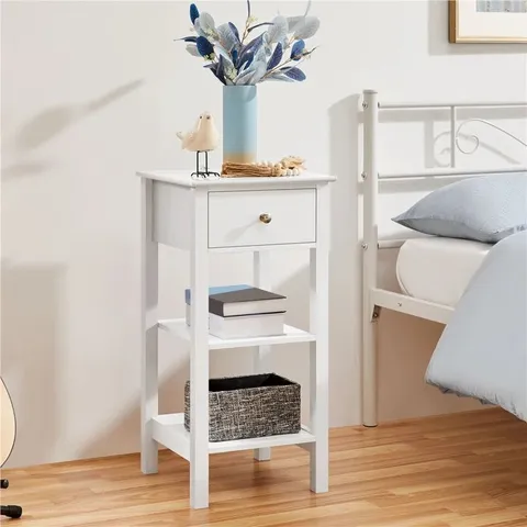 BOXED 70CM H MANUFACTURED WOOD BEDSIDE TABLE (1 BOX)