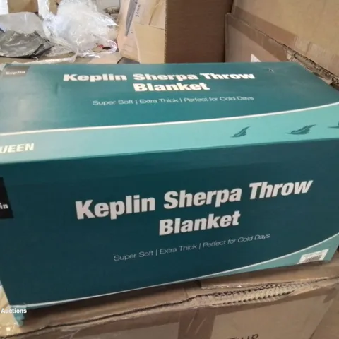 BOXED KEPLIN SHERPA SUPER SOFT EXTRA THICK LARGE THROW (QUEEN SIZE)