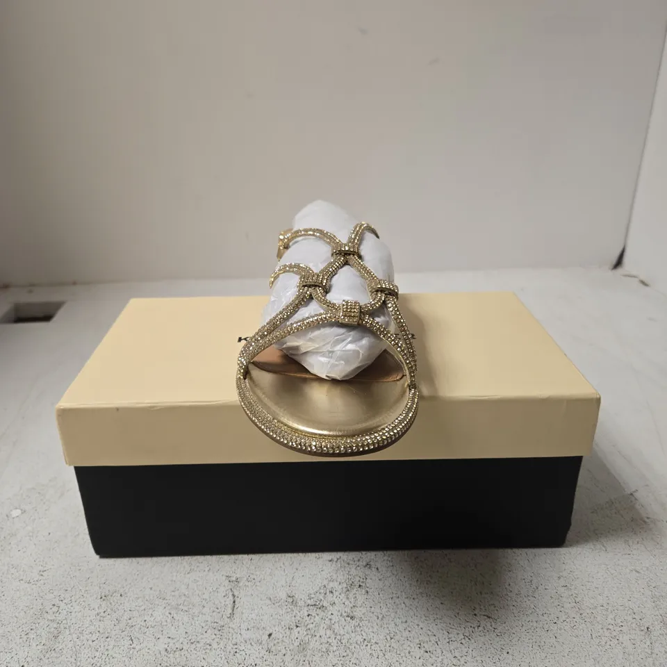 KG KURT GEIGER ROONIE SANDALS – GOLD, LADIES UK6 