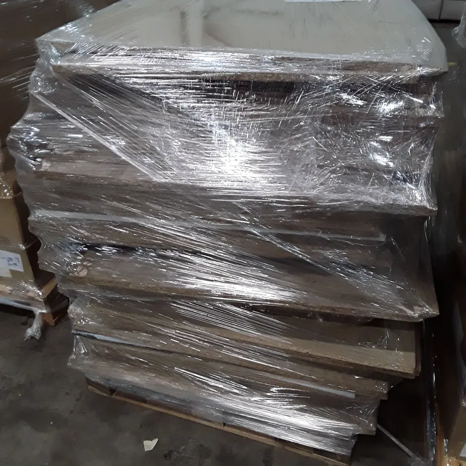 PALLET OF APPROXIMATELY 49 ASSORTED PARTICLE BOARDS