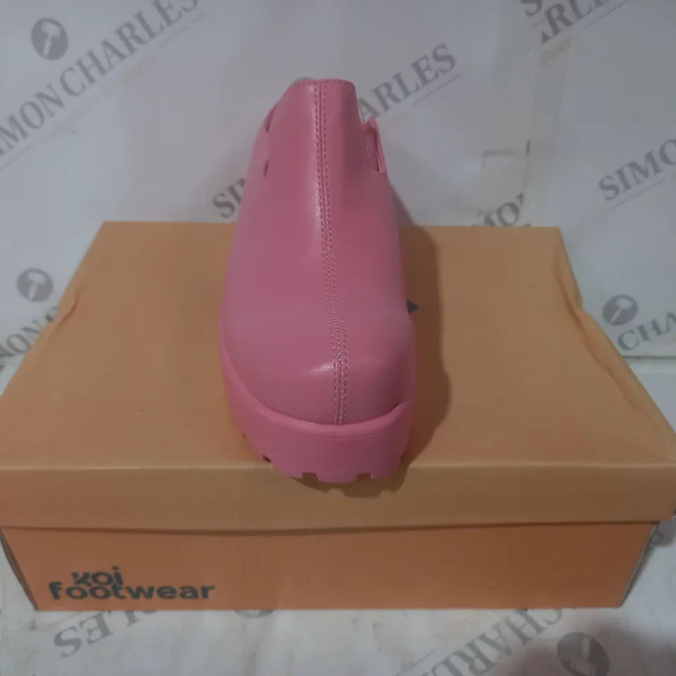 BRAND NEW BOXED PAIR OF KOI RASPBERRY SORBET SLIP ON CHUNKY SHOES IN PINK UK SIZE 5