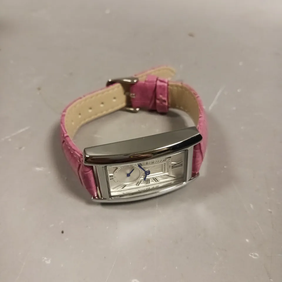 LADIES STOCKWELL WATCH – TEXTURED DIAL WITH SUB DIAL MINUTE HAND – LEATHER STRAP