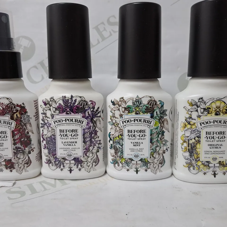 BOX OF 4 POO-POURRI TOILET SPRAY 