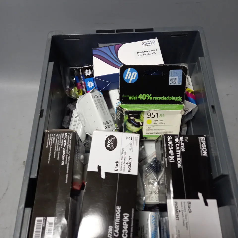 TOTE OF APPROX 20 ASSORTED PRINTER ACCESSORIES 