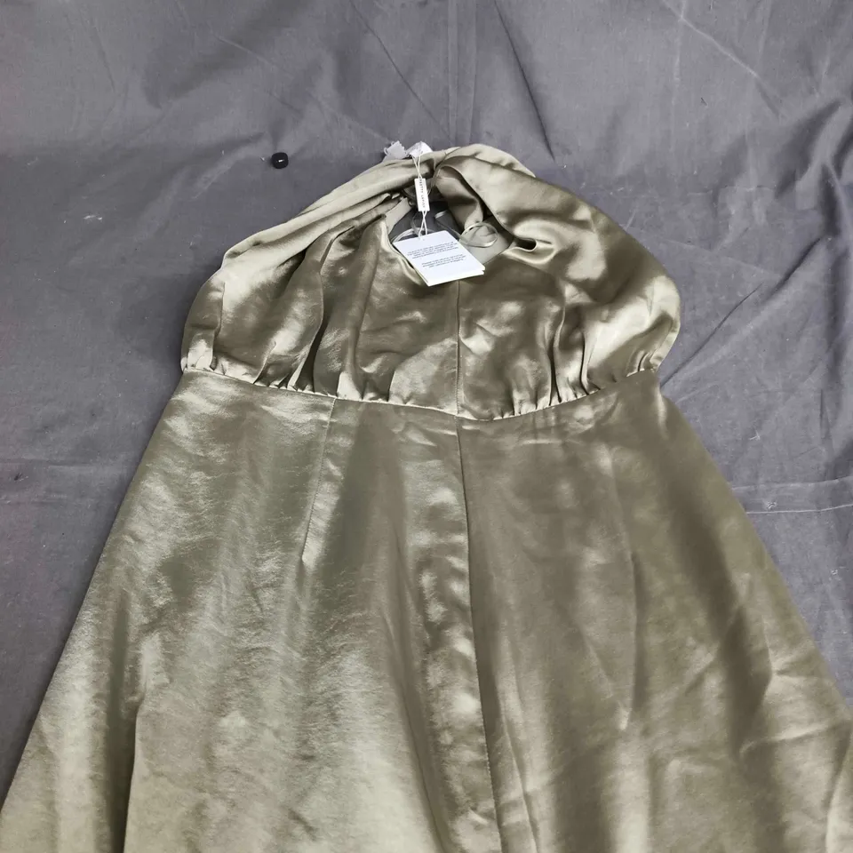 PRETTY LAVISH FARRAH MAXI BRIDESMAID DRESS – OLIVE, UK SIZE 10