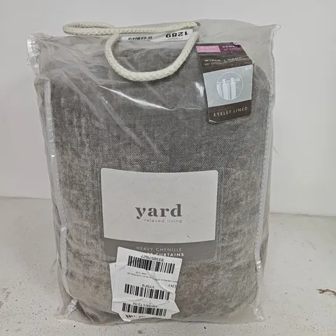 YARD HEAVYWEIGHT CHENILLE EYELET CURTAINS