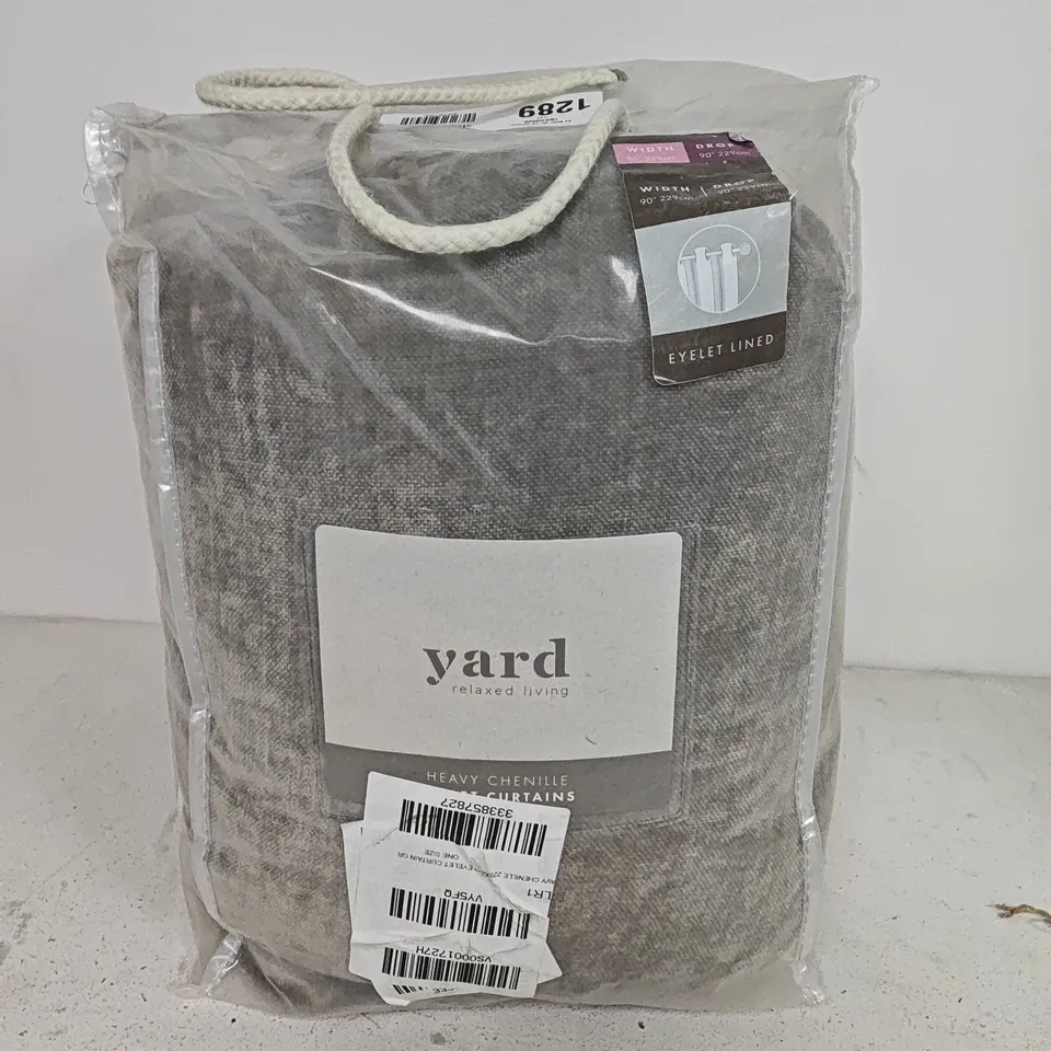 YARD HEAVYWEIGHT CHENILLE EYELET CURTAINS