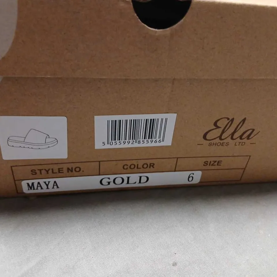 ELLA SHOES MAYA GOLD SANDALS UK 6 