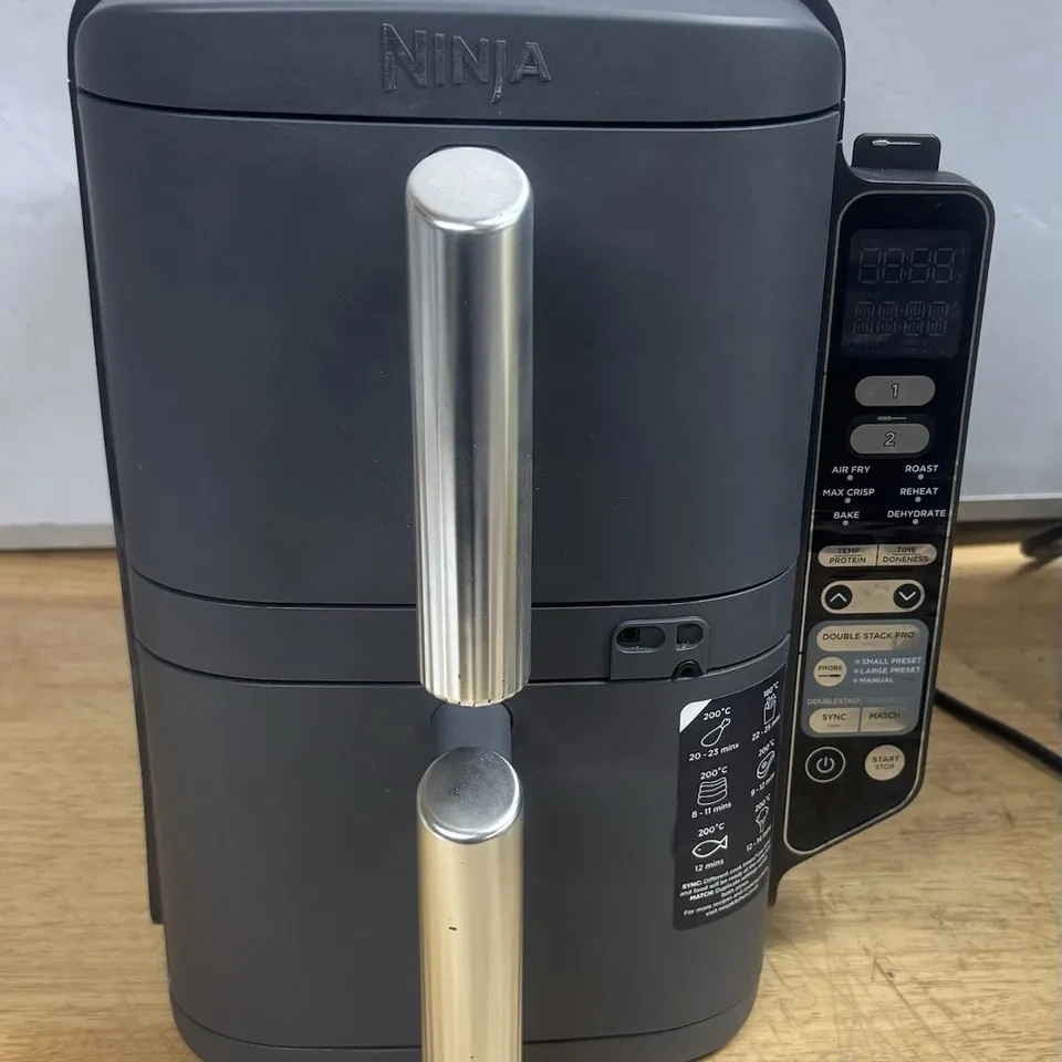 OUTLET NINJA DOUBLE STACK XL 2 DRAWER 9.5L AIR FRYER WITH SMART COOK SL451UK