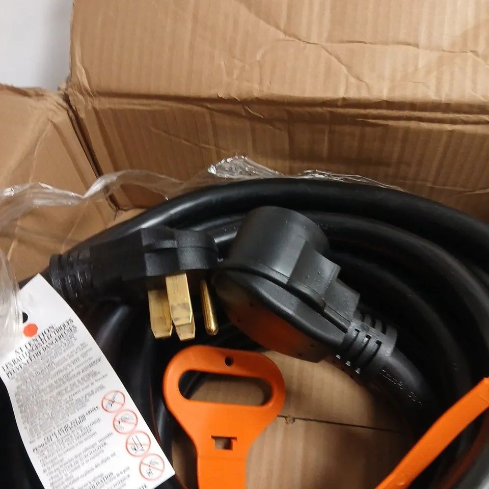 VEVOR POWER CORD – BLACK COILED EXTENSION CABLE