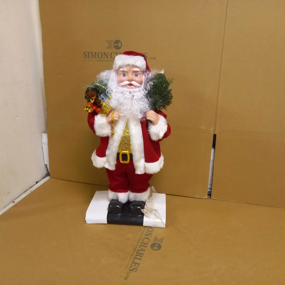 50CM FIBRE OPTIC ANIMATED STANDING SANTA 