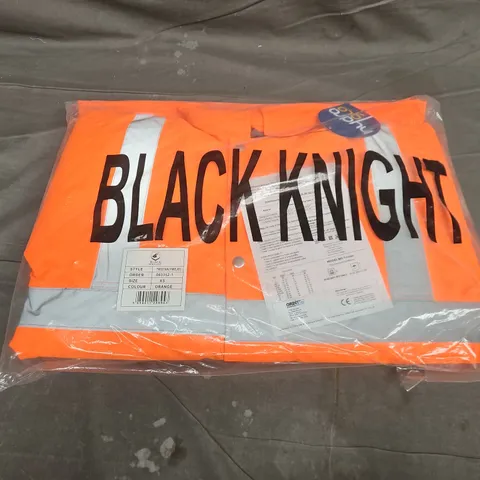 BAGGED BLACK KNIGHT TRISTAN HIGH VISIBILITY WARNING JACKET IN ORANGE - XS