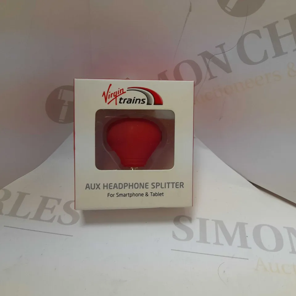 BOX OF APROX 10 VIRGIN TRAINS AUX HEADPHONES SPLITTERS 3.5MM