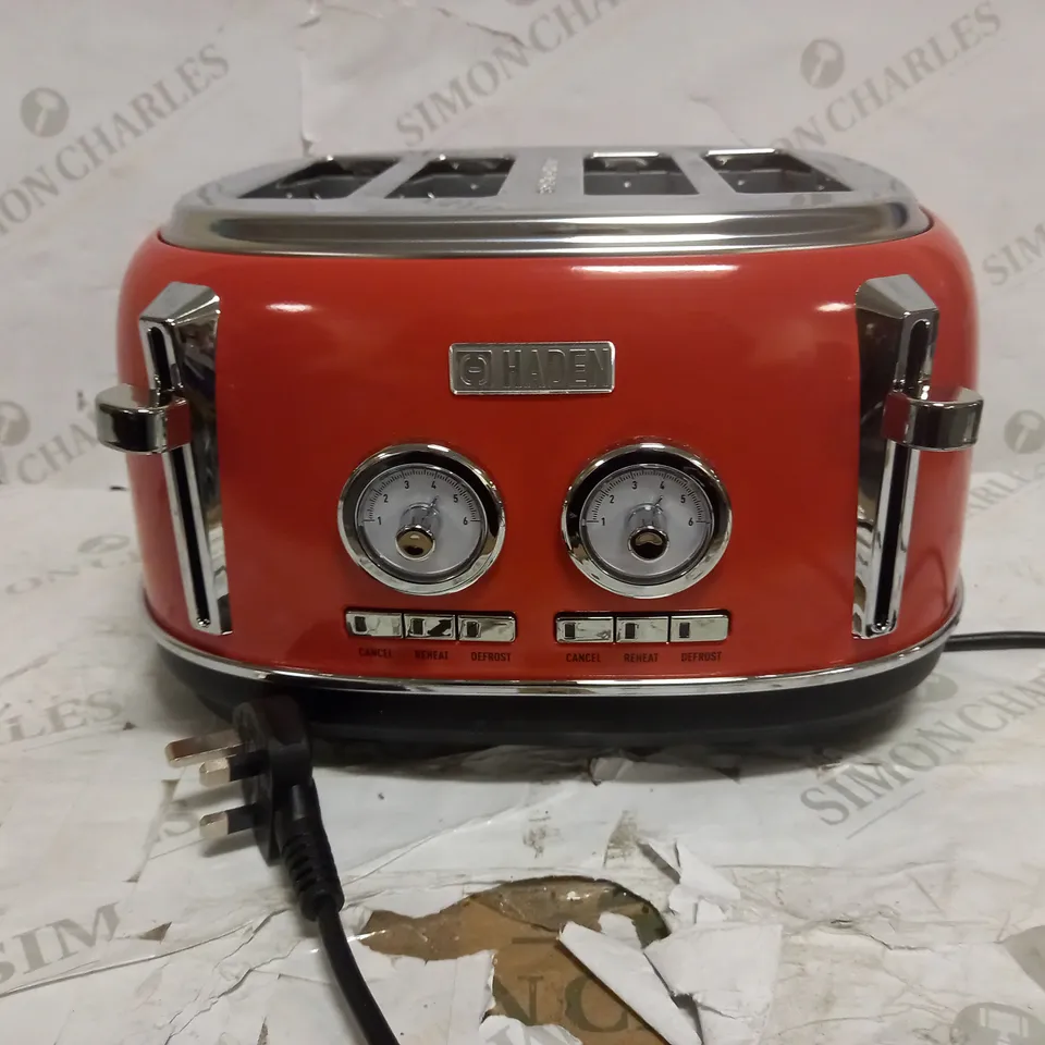 HADEN JERSEY 4 SLICE ORANGE TOASTER 