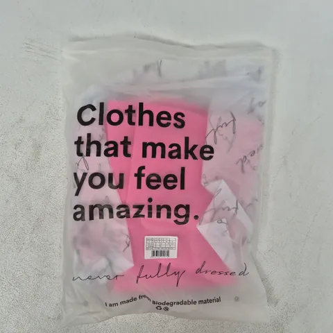 BAGGED NEVER FULLY DRESSED PINK VEGAN LEATHER MINI JASPRE SKIRT SIZE UK 8
