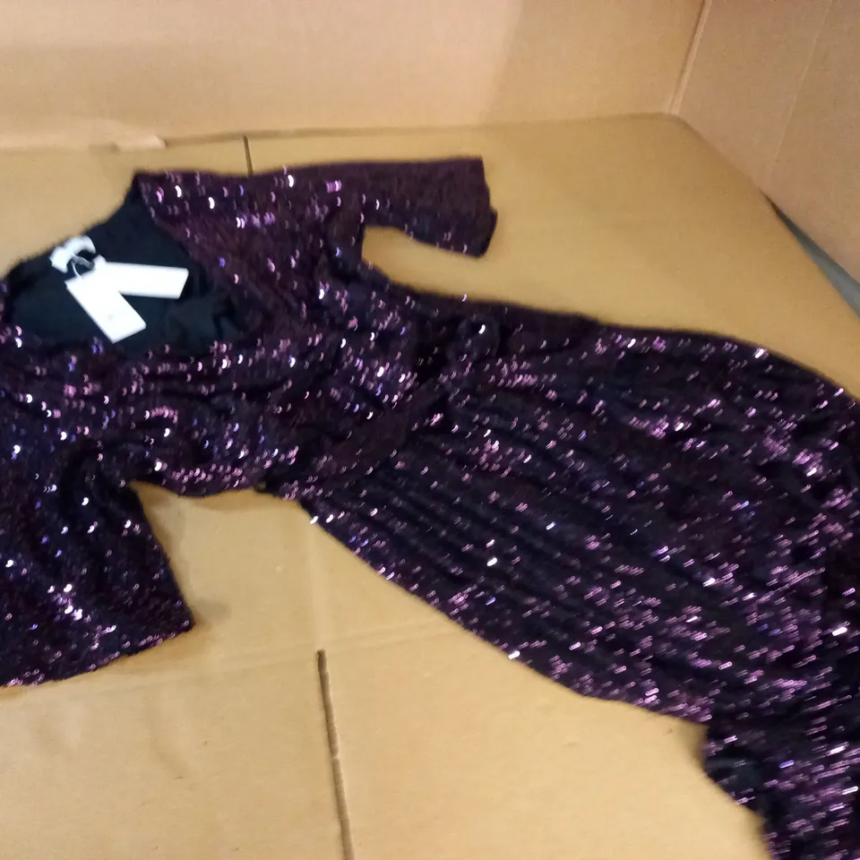 LOVE YOURS PURPLE SEQUIN DRESS - UK 20
