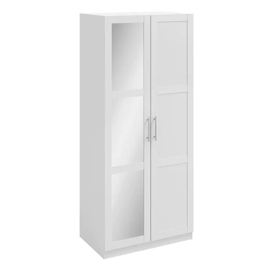 DESIGNER BOSTON 2 DOOR 1 MIRROR WARDROBE (SELF ASSEMBLY)