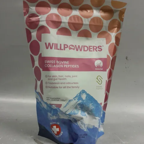 SEALED WILLPOWDERS SWISS BOVINE COLLAGEN PEPTIDES - 400G