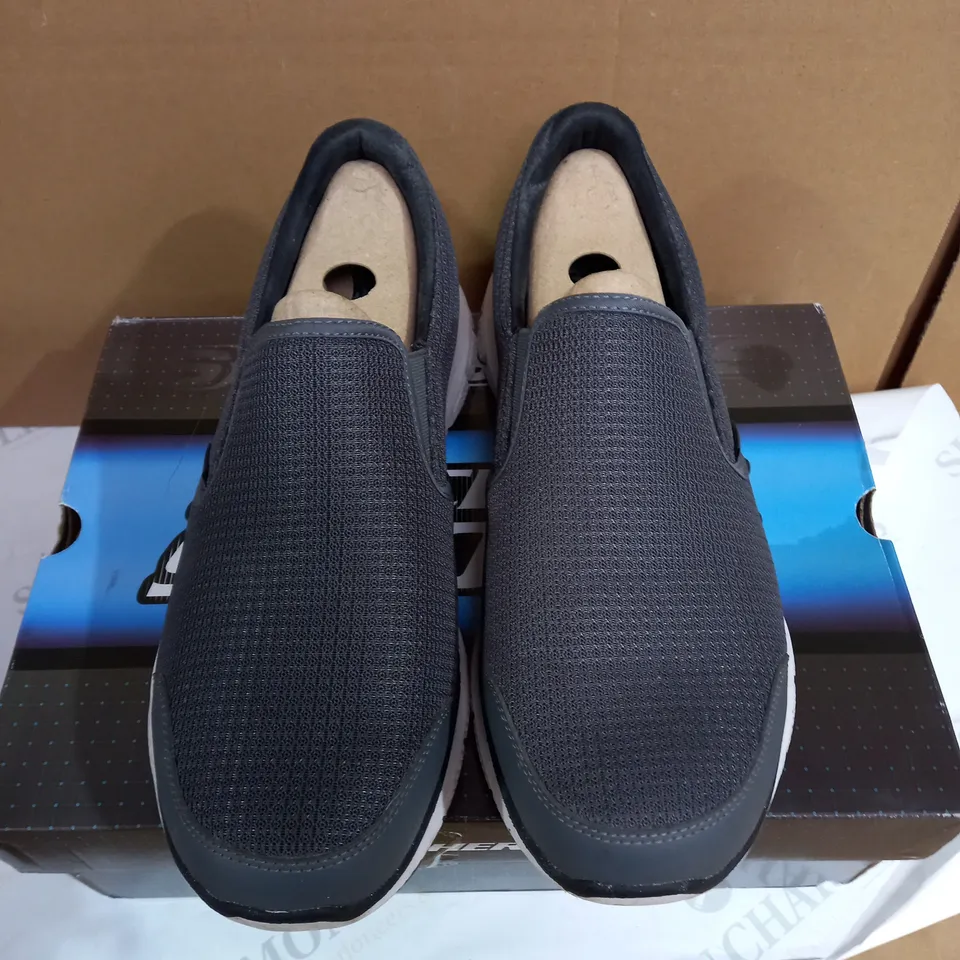 SKETCHERS SPORT CHARCOAL SLIP ON TRAINER UK SIZE 8
