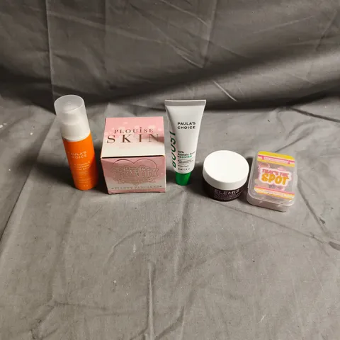 LOT OF 4 ASSORTED SKINCARE PRODUCTS TO INCLUDE - PAULA'S CHOICE 25% VITAMIN C CLINICAL SERUM - ELEMIS PRO-COLLAGEN BLACK CHERRY CLEANSING BALM - PLOUISE SKIN FLUFFY PANCAKES PLUMPING MOISTURISER - ETC