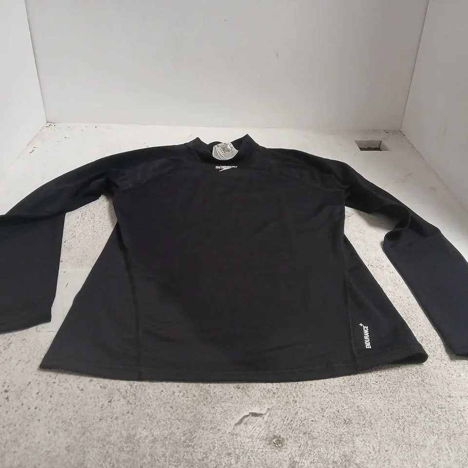SPEEDO ENDURANCE+ LARGE BLACK LONG SLEEVE TOP