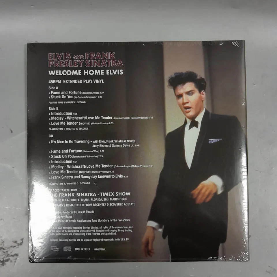 SEALED ELVIS PRESLEY & FRANK SINATRA WELCOME HOME ELVIS EXTENDED PLAY VINYL 