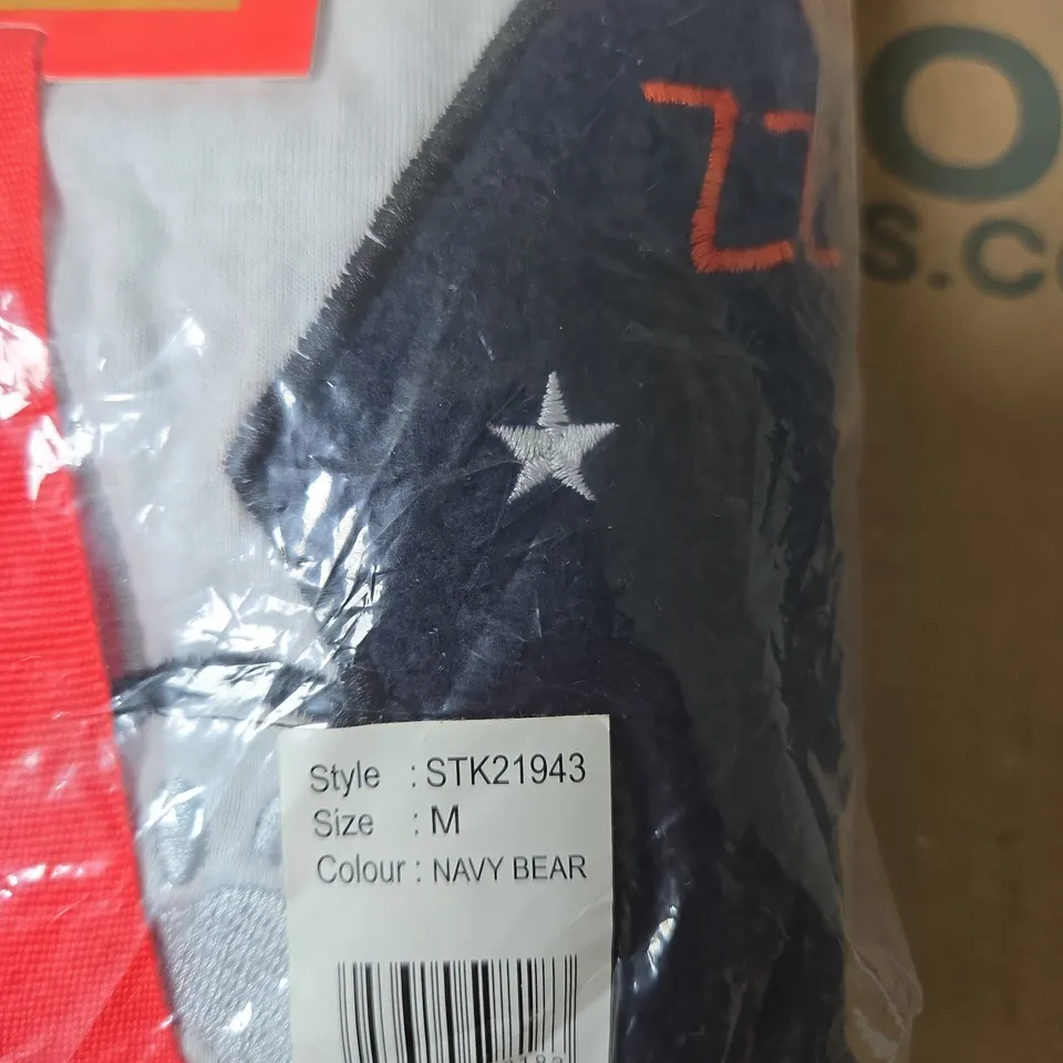CHARLOTTE WEST LADIES' FLEECE PYJAMA SET – NAVY BEAR, SIZE M