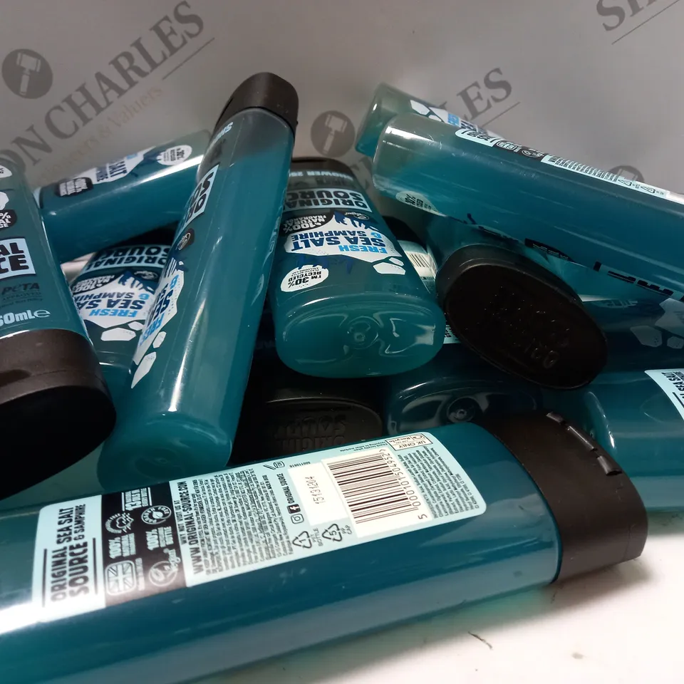 BOX OF APPROX 16 X 250ML ORIGINAL SOURCE FRESH SEA SALT & SAMPHIRE SHOWER GEL