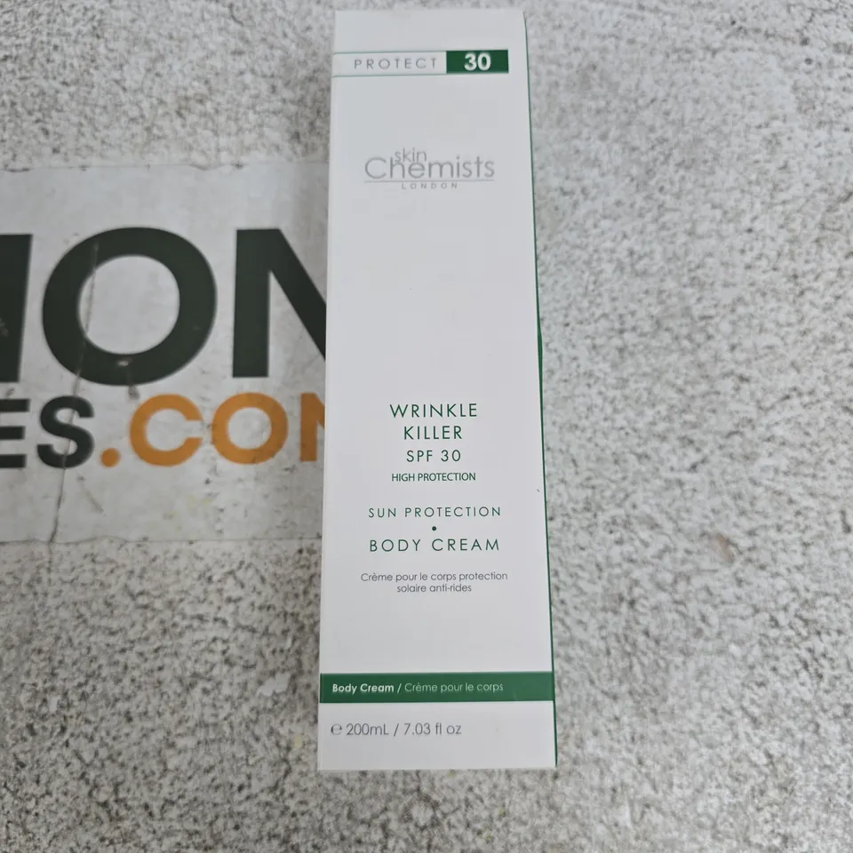 SKINCHEMISTS LONDON WRINKLE KILLER SPF30 BODY CREAM 200ML