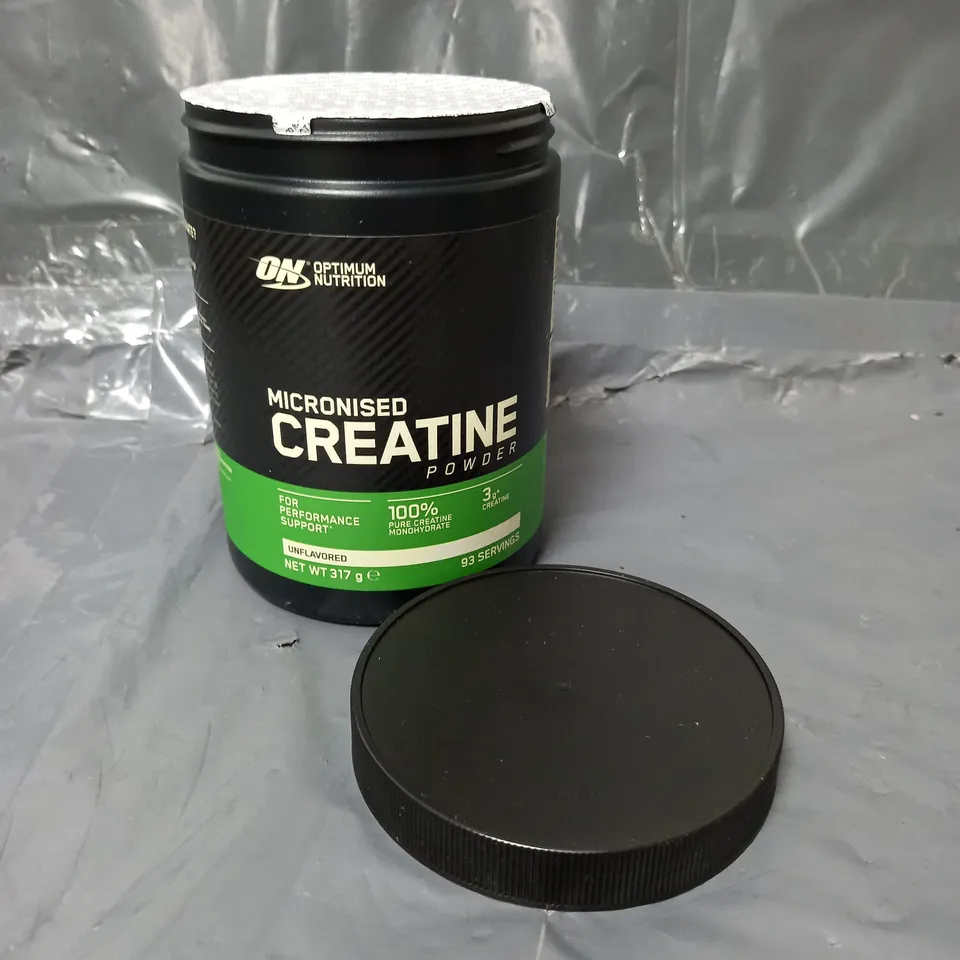 SEALED OPTIMUM NUTRITION MICRONISED CREATINE UNFLAVOURED 317G