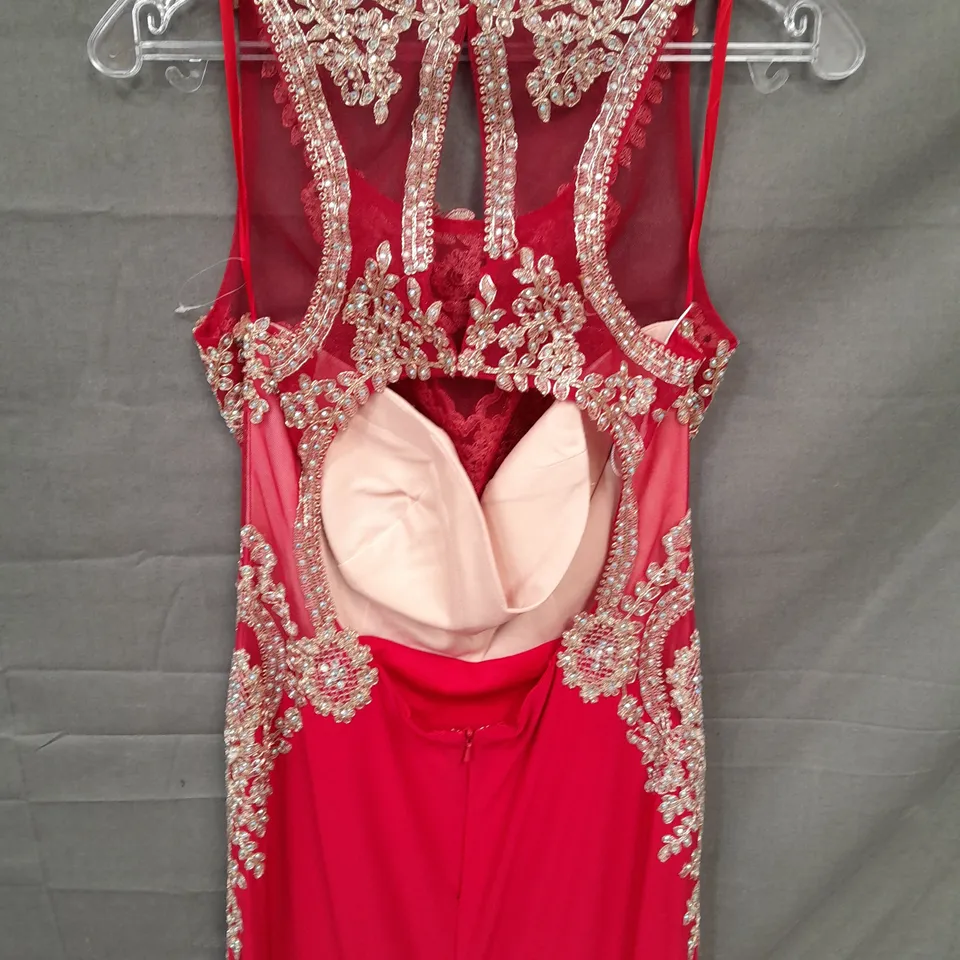 SIGNATURE COLLECTION EMBELLISHED RED OCCASIONAL DRESS - 10