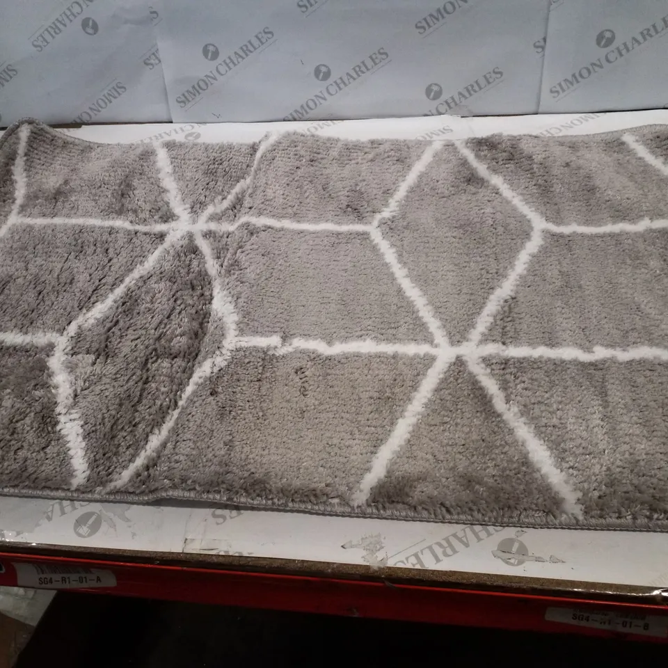 BRAND NEW PACO HOME KAUNAS 540 BATH MAT IN GREY - 60×100CM