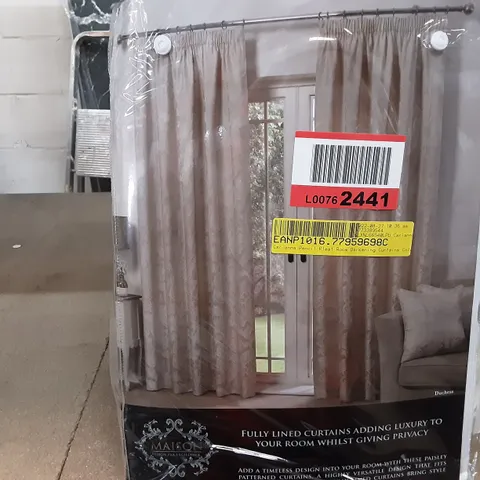 CARIANNA PENCIL PLEAT ROOM DARKENING CURTAINS 228x228cm